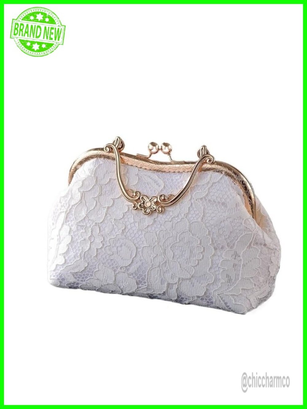 Vintage Lace Floral Clutch Crossbody Shoulder Bag Chain Wedding Purse